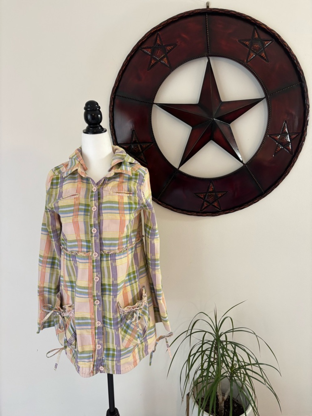 LIZ LISA Vintage Y2K Kawaii Plaid Jacket in Yellow, Pink, Green, Lavender Sz S